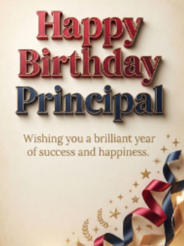 Birthday Card Message Ideas For Principal