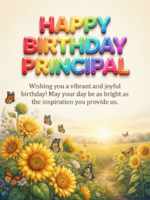 Birthday Wishes For Principal Sir
