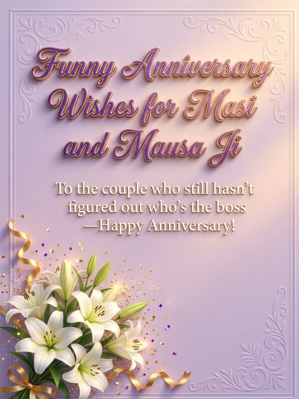 Funny Anniversary Wishes for Masi and Mausa Ji