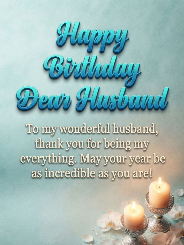 Life Partner Husband Birthday Wishes