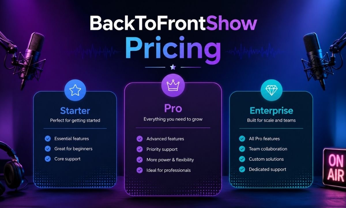 BackToFrontShow Pricing: Plans, Features, Costs and What to Know Before Choosing