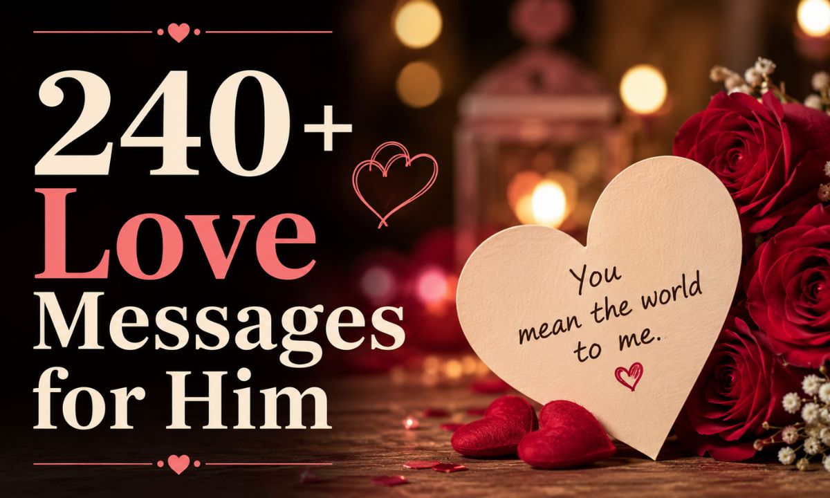 240+ Love Messages for Him So Sweet He’ll Read Them Twice
