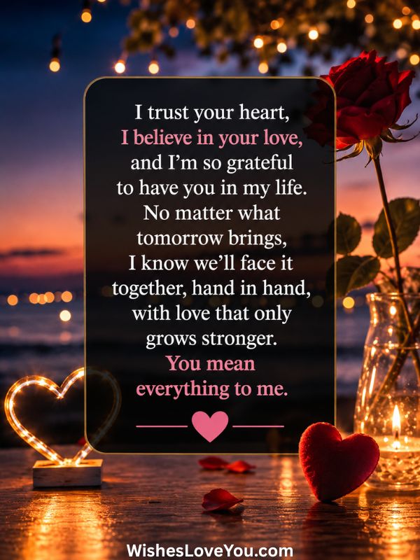 Trust And Believe Messages to My Love
